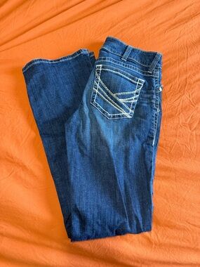 Ariat Women's Dark Blue Bootcut Jeans with Contrast Stitching